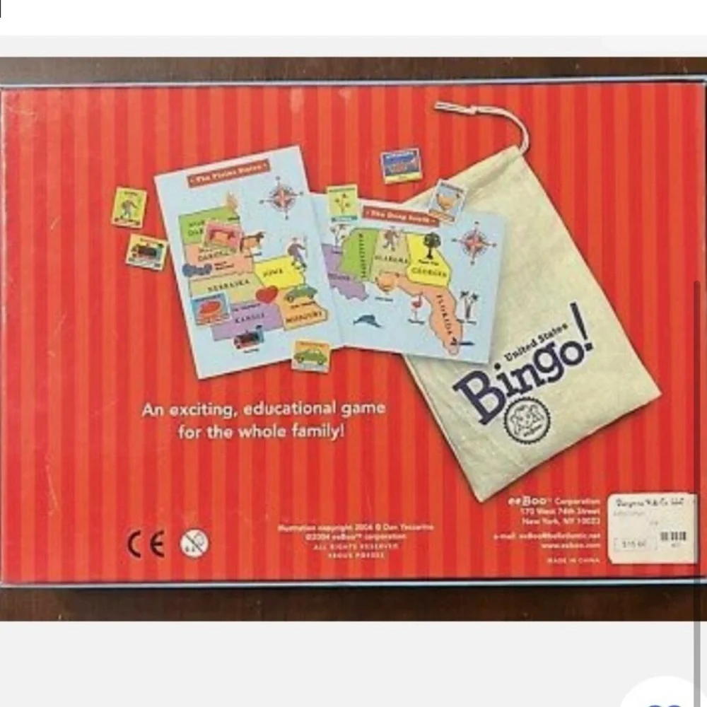 EEBOO United States Bingo Board Game